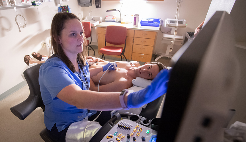 A Le Bonheur cardiooncology patient undergoes an ECHO.